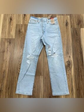 New Levi’s Wedgie Straight Light Wash Denim Jeans, Women’s 29x28